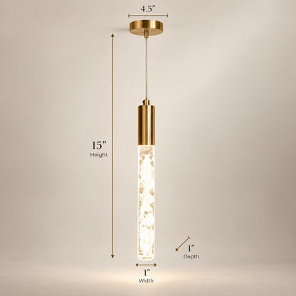 Luxury Hanging Light L7 – Gold Glass LED Pendant Light