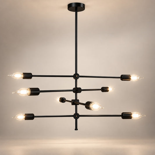 Modern 8 Lights Chandelier F9 Premium E27 Metal Ceiling Light