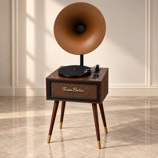 Retro Phono Stand with Bluetooth D48 Vintage Home Decor