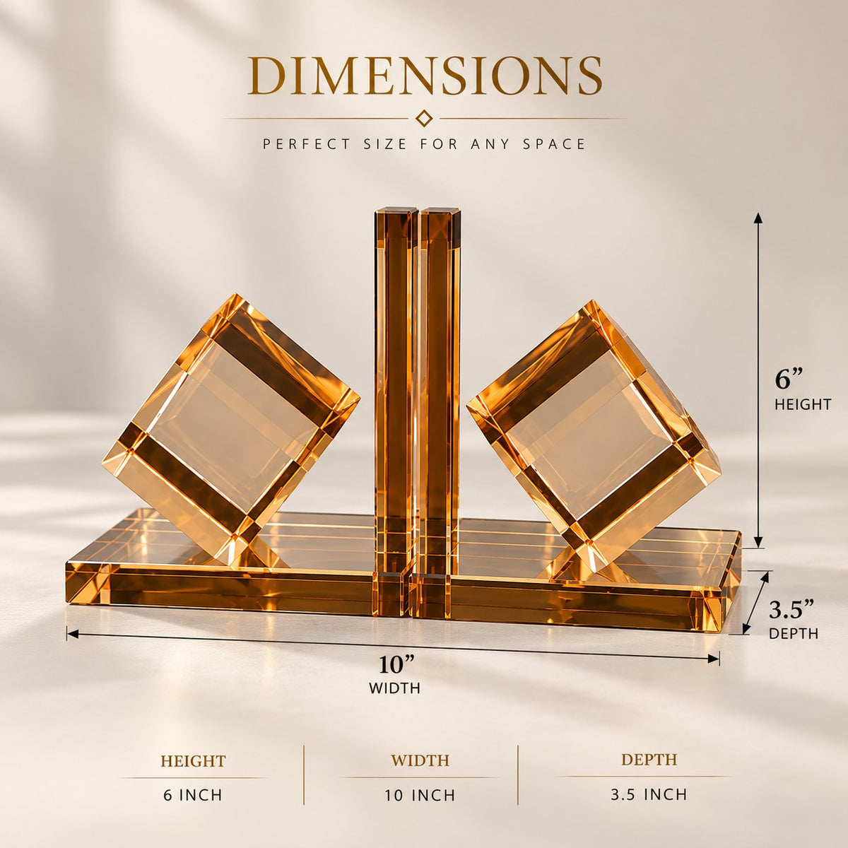 Designer Crystal Acrylic Geometric Decor D7 Modern Home Decor