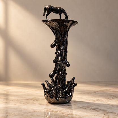 Statement Horse Sculpture D8 High Gloss Ceramic Home Decor
