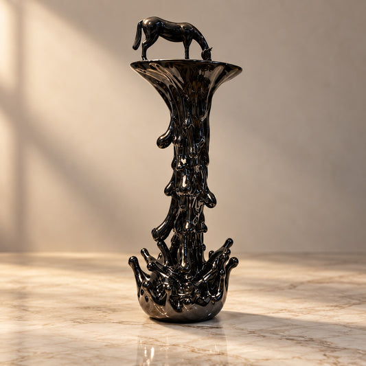 Statement Horse Sculpture D8 High Gloss Ceramic Home Decor