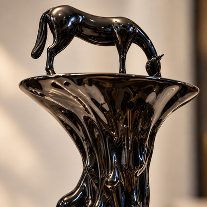 Statement Horse Sculpture D8 High Gloss Ceramic Home Decor