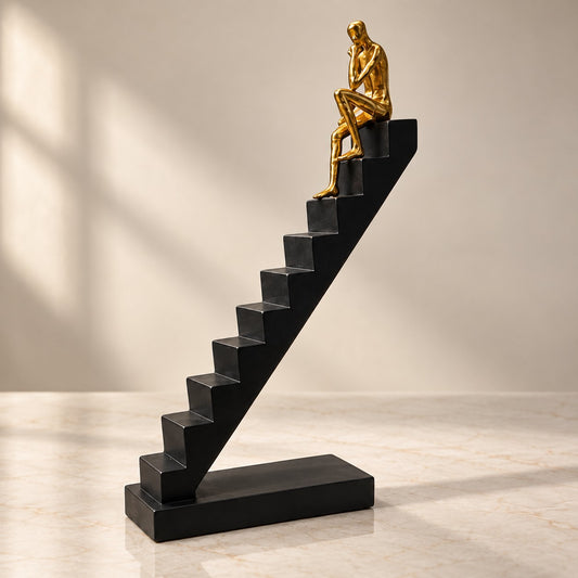 Luxury Thinker Staircase Statue D21 Modern Home Decor Showpiece