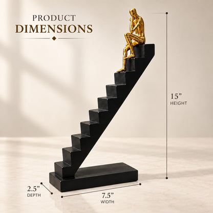 Luxury Thinker Staircase Statue D21 Modern Home Decor Showpiece