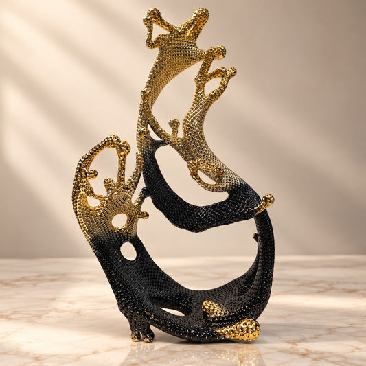 Luxury Gold & Black Artistic Decor Piece D14 Modern Home Decor