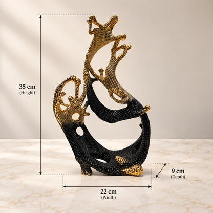 Luxury Gold & Black Artistic Decor Piece D14 Modern Home Decor
