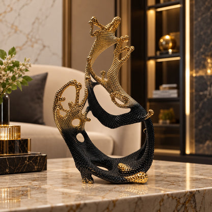 Luxury Gold & Black Artistic Decor Piece D14 Modern Home Decor