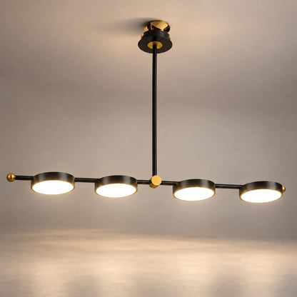 Modern 5-Light Chandelier F8 Premium Black & Gold Metal Decor