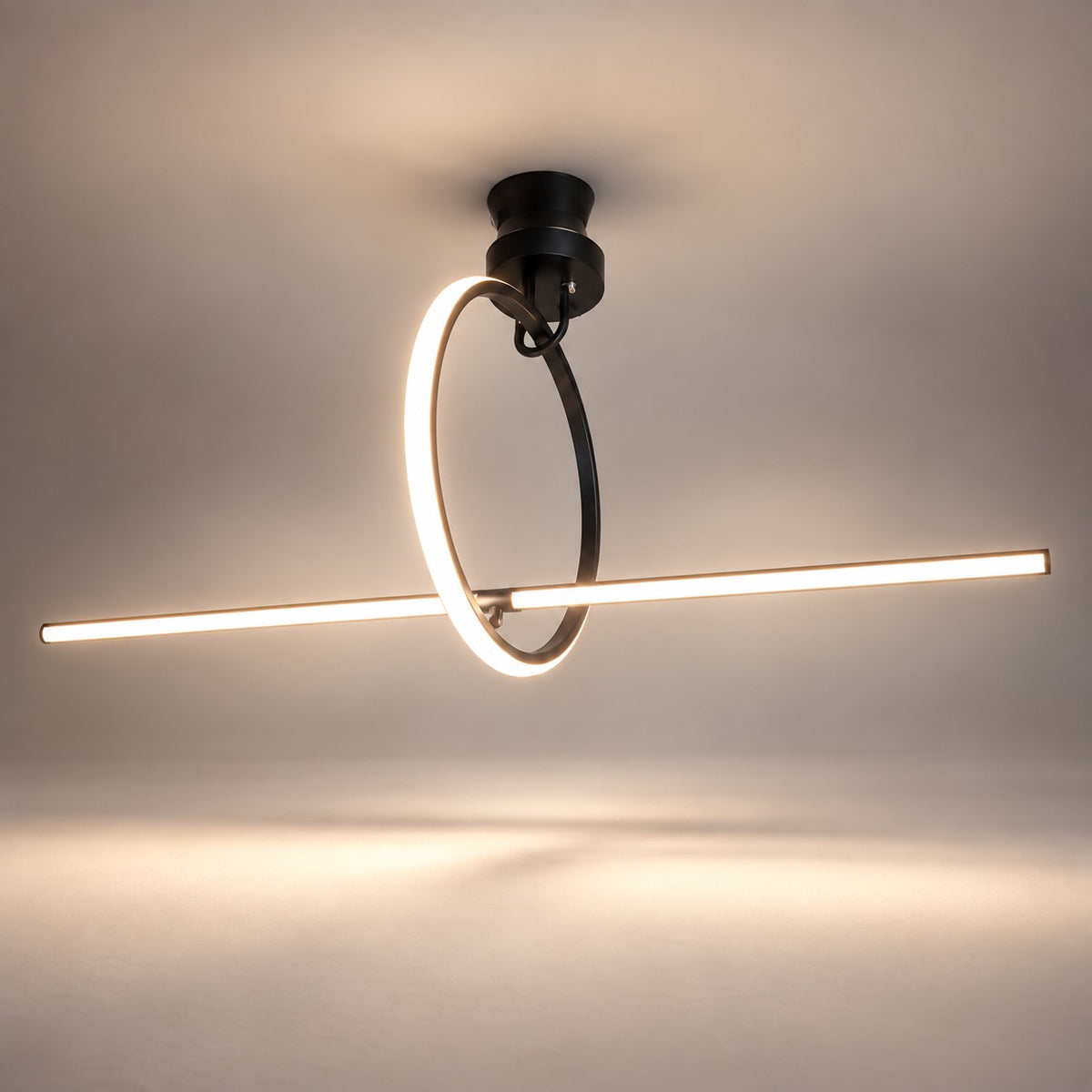 Modern LED Chandelier F15 Premium Black & White Metal Decor