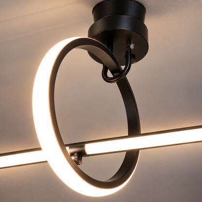 Modern LED Chandelier F15 Premium Black & White Metal Decor