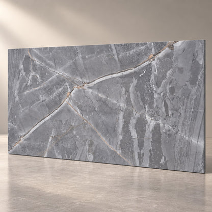 Premium Grey Sintered Stone Slab T11 – Luxury Marble Look with Natural Veining | 4 FT × 8 FT | 9 MM
