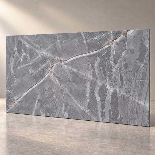 Premium Grey Sintered Stone Slab T11 – Luxury Marble Look with Natural Veining | 4 FT × 8 FT | 9 MM
