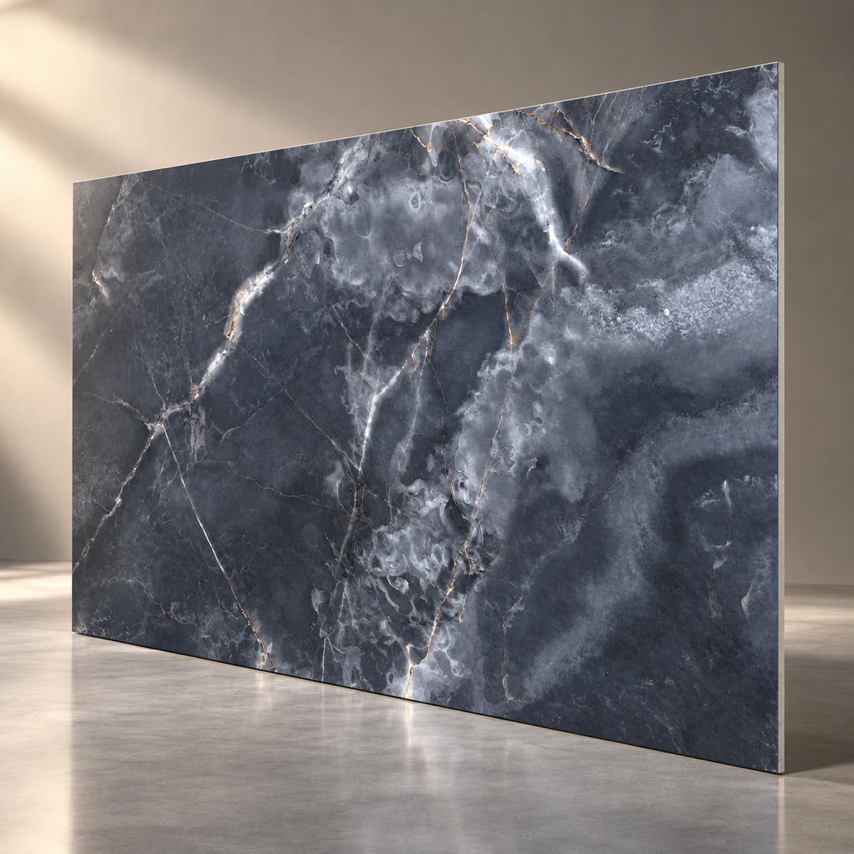 Luxury Dark Blue Marble Tile T9 | Gold Vein Marble Wall & Floor Tile