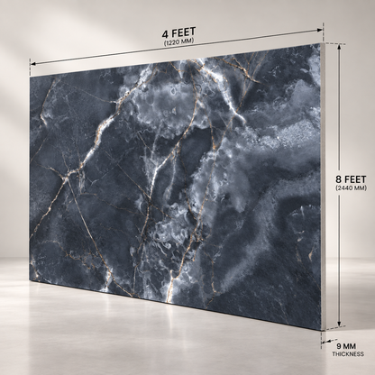 Luxury Dark Blue Marble Tile T9 | Gold Vein Marble Wall & Floor Tile