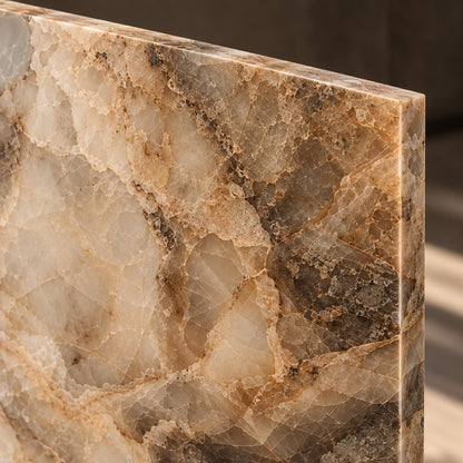 Premium Brown Marble Sintered Stone Slab T5 – Luxury Natural Stone Finish | 4 FT × 8 FT