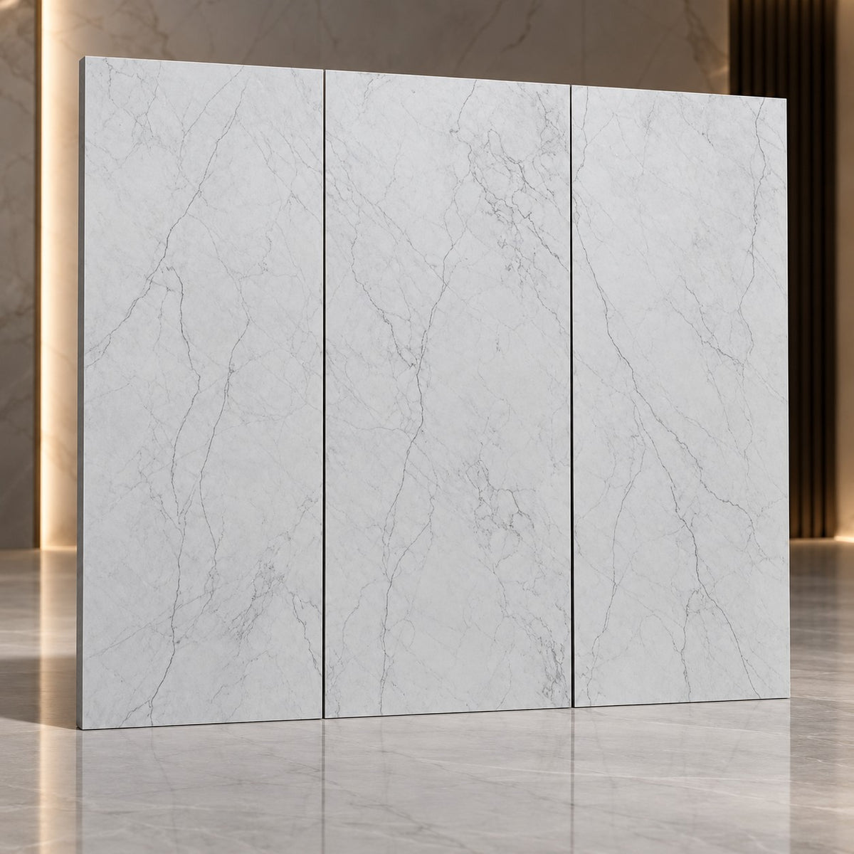 Premium White Marble Sintered Stone Slab T2 – Luxury Marble Finish | 4 FT × 8 FT
