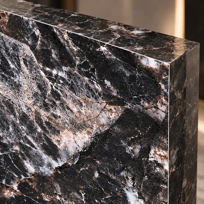 Premium Black Marble Sintered Stone Tiles T7– Luxury Marble Finish | 4 FT × 8 FT