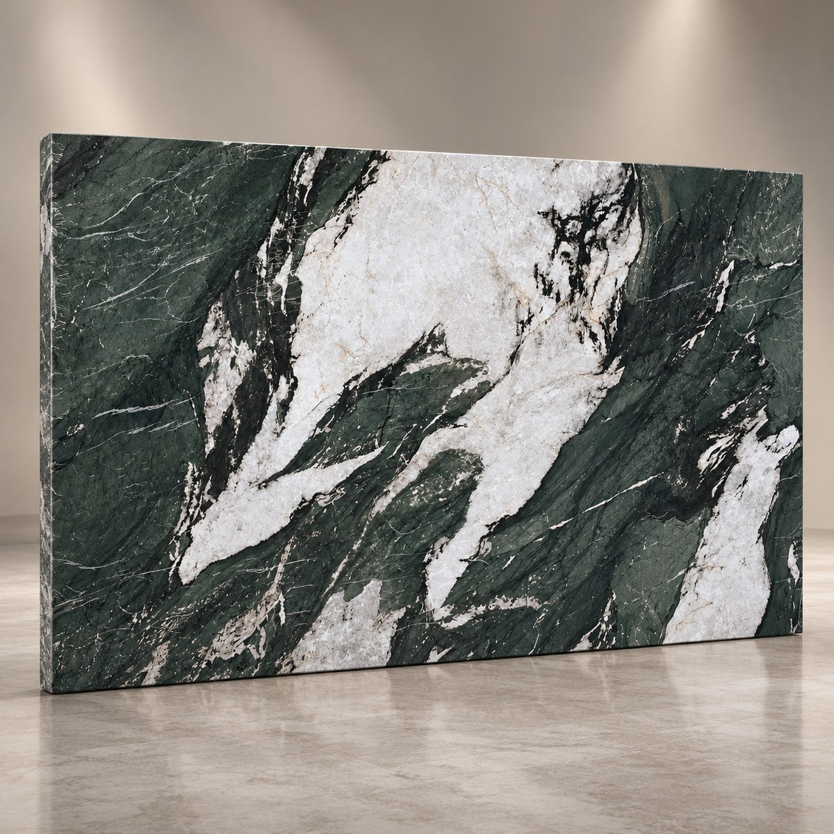 Premium Green Marble Sintered Stone Tiles T10 – Luxury Marble Finish | 4 FT × 8 FT