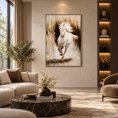 Horse Textured Painting P3 – Handmade Premium Canvas Wall Art
