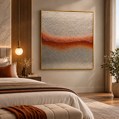 Abstract Texture Artwork P2 – Handmade Modern Leather Wall Art