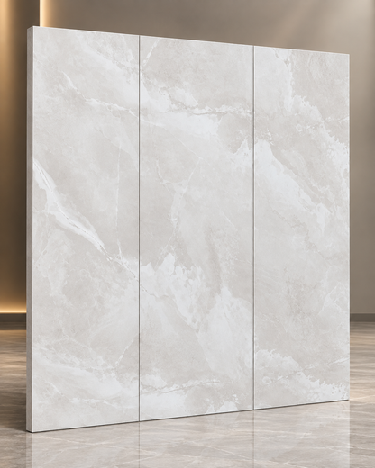 Premium Light Grey Marble Sintered Stone Slab T1  – Luxury Natural Stone Finish | 4 FT × 8 FT