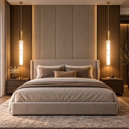 Luxury Hanging Light L7 – Gold Glass LED Pendant Light