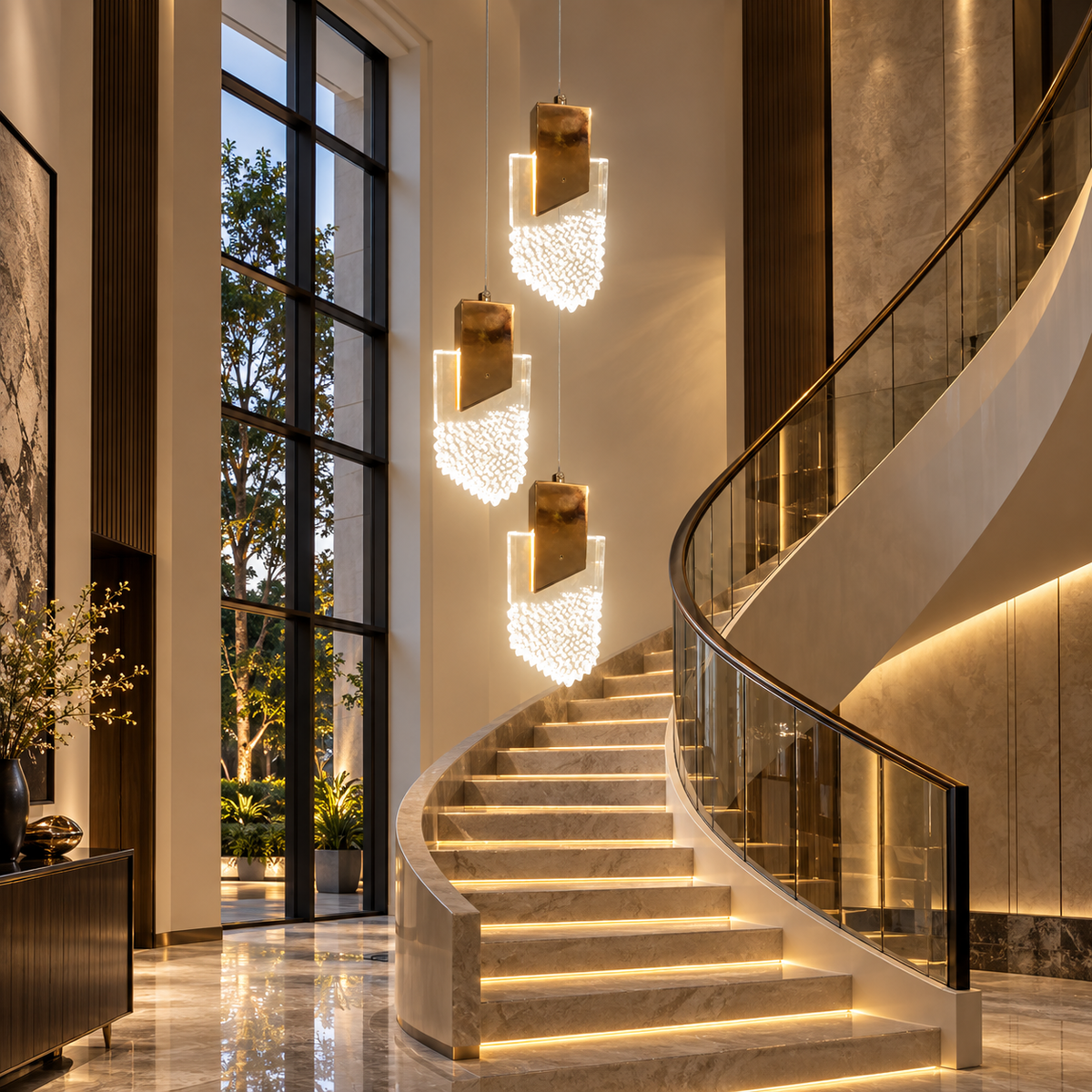Luxury Hanging Light L14  – Premium Glass & Metal Pendant Light