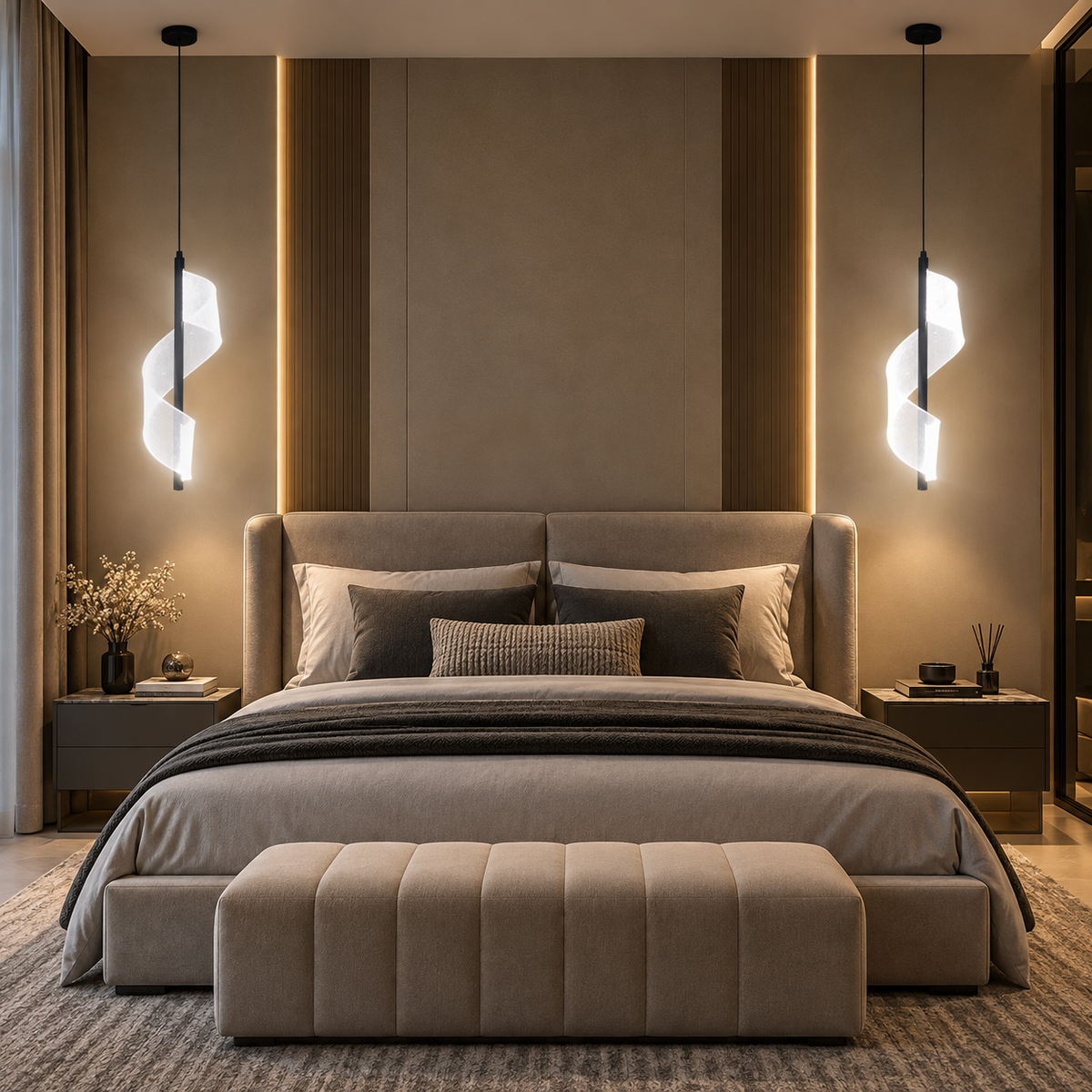 Luxury Spiral Hanging Light L2 – Modern LED Pendant Light
