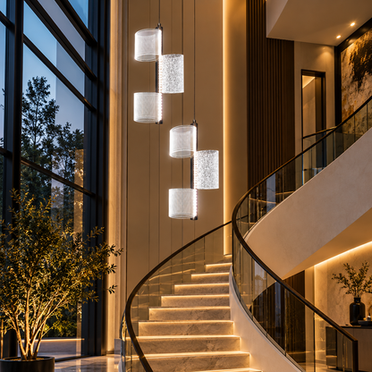 Luxury Hanging Light L4 Modern 3-Tube Glass Pendant Light