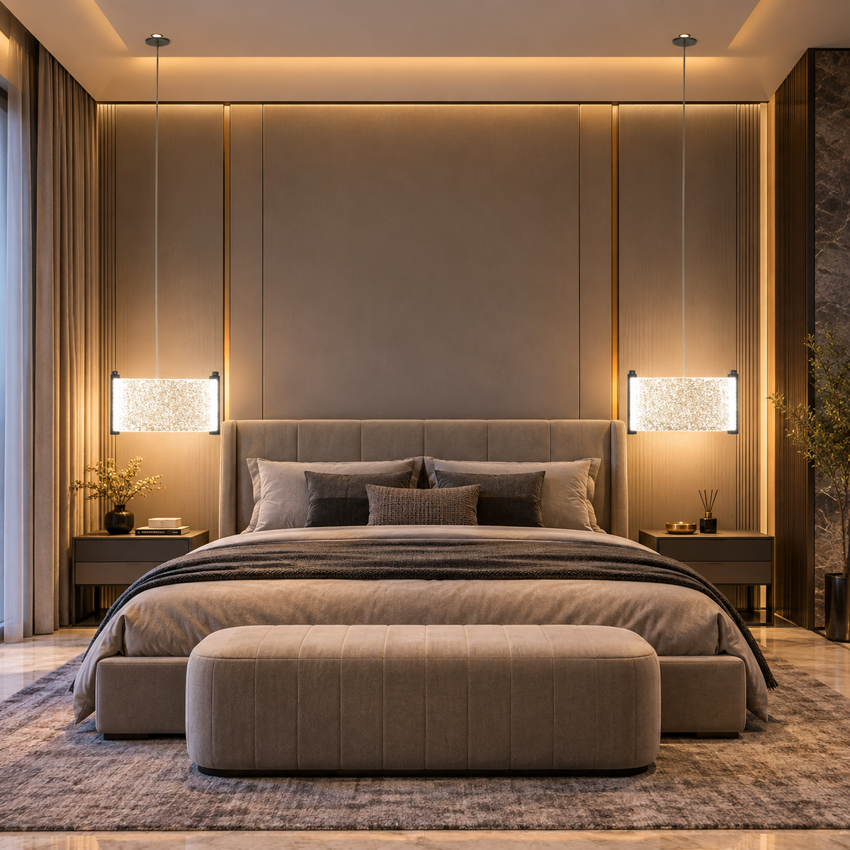 Luxury Hanging Light L6 – Modern Textured Glass Pendant Light