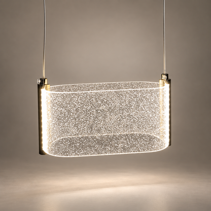 Luxury Hanging Light L6 – Modern Textured Glass Pendant Light