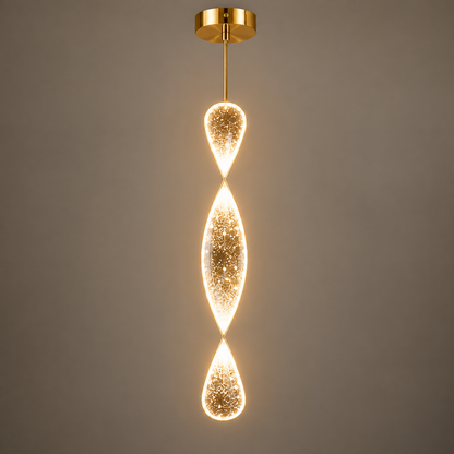 Luxury Hanging Light L1 – Modern Twisted Glass LED Pendant Light