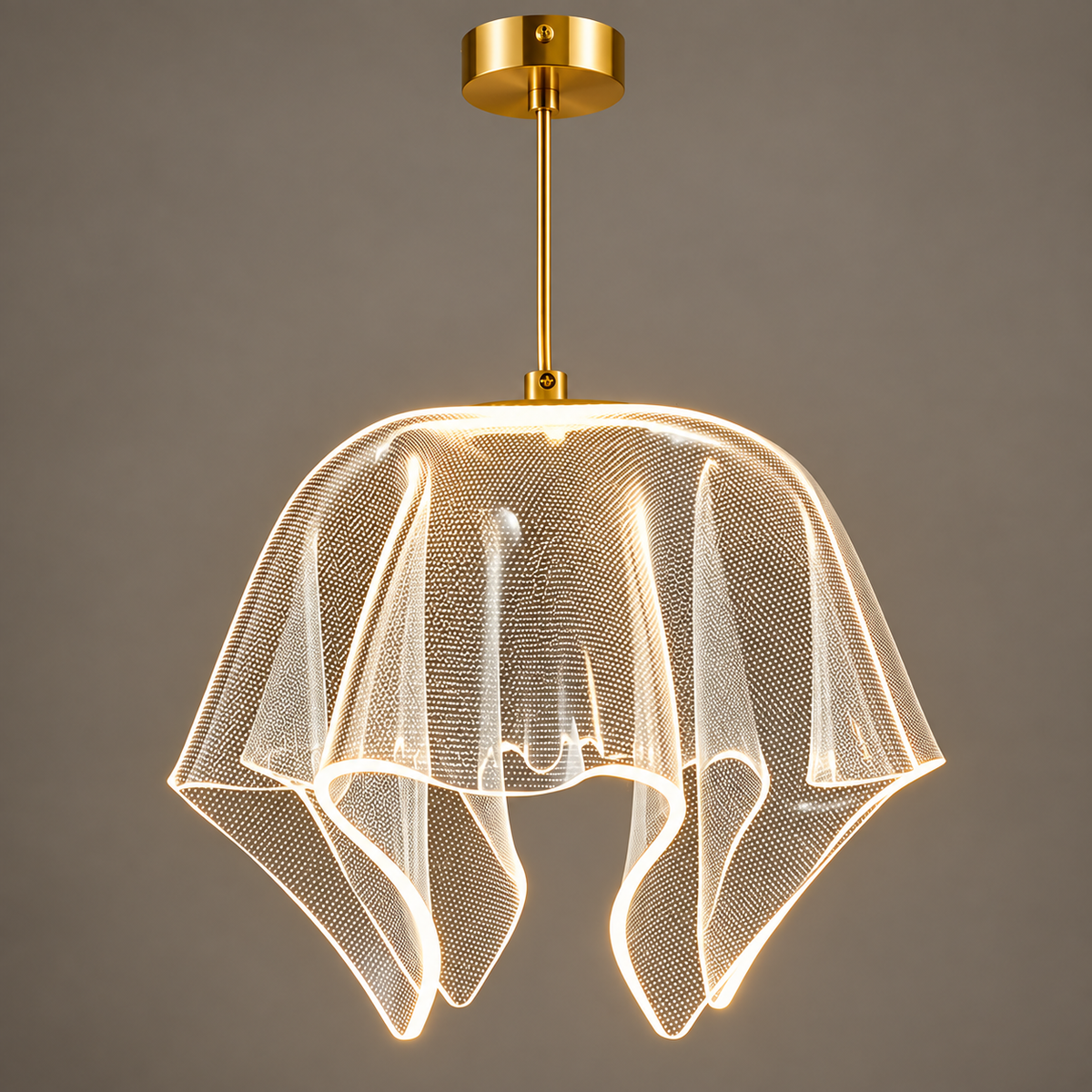 Luxury Hanging Light L3 – Modern Fluted Glass Pendant Light