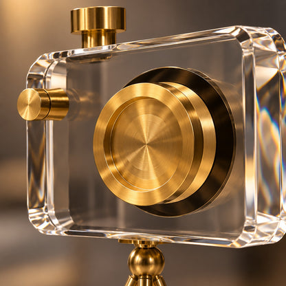 Modern Crystal Camera Decor D44 Premium Crystal & Metal Sculpture