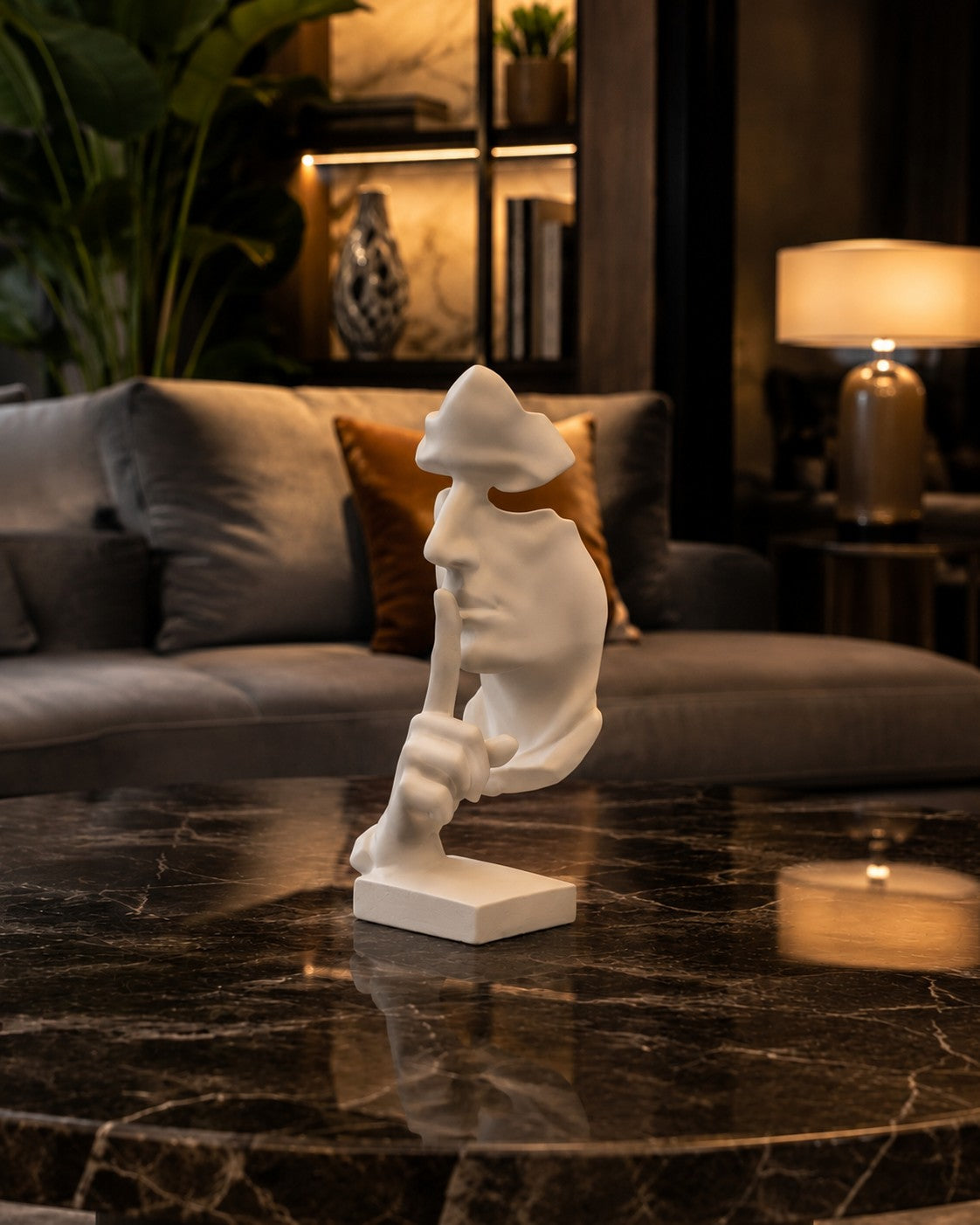 Contemporary Silent Thinker Statue D33 Modern Home Decor