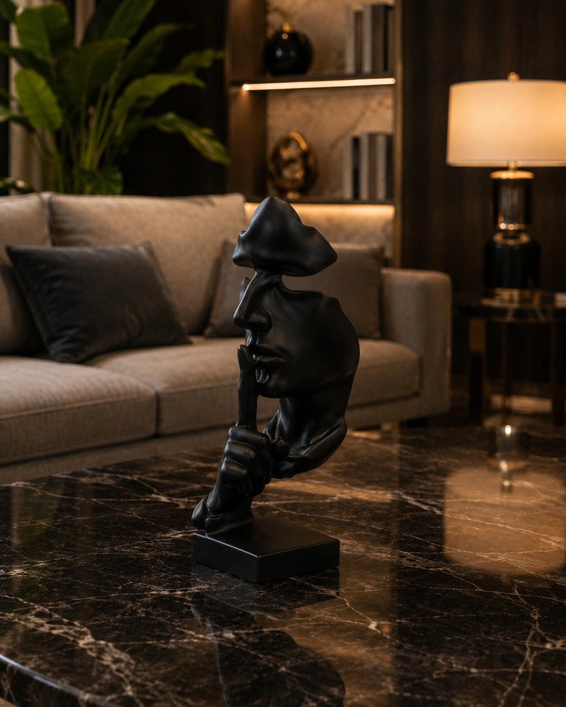 Contemporary Silent Thinker Statue D33 Modern Home Decor