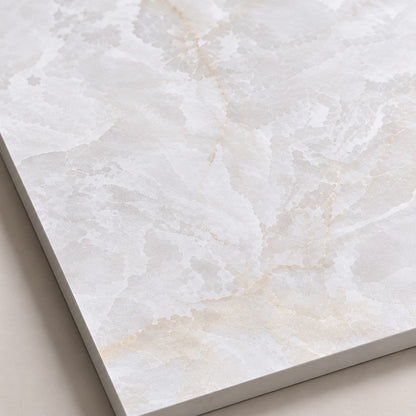 Premium White Onyx Sintered Stone Slab T4 – Luxury Natural Stone Finish | 4 FT × 8 FT